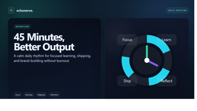 A 45-Minute Daily AI Routine That Improves Focus, Output, and Personal Brand Without Burning You Out