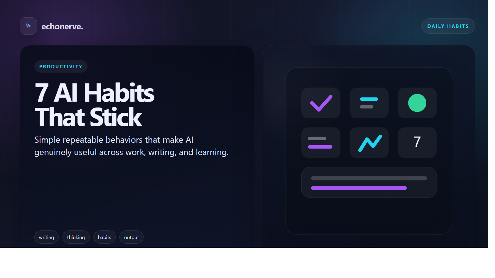 Preview artwork for the AI habits article