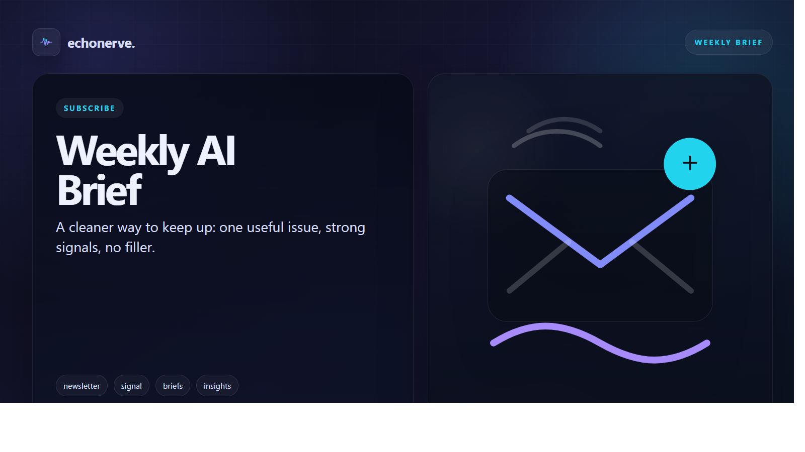 EchoNerve visual cover for Subscribe